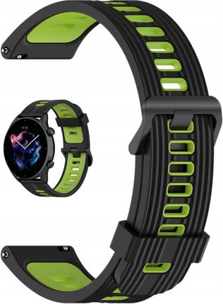 DWUKOLOROWY SILIKONOWY PASEK OPASKA 20MM DO ZEGARKÓW SAMSUNG AMAZFIT GARMIN