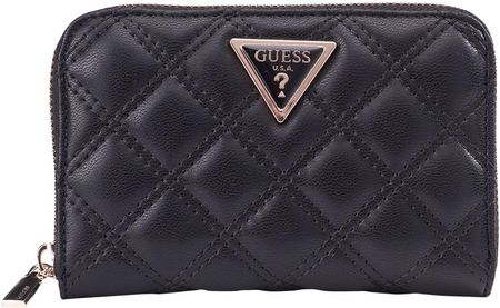 Damski Portfel Guess Giully Slg Medium Zip Around Swqg8748400-Bla – Czarny