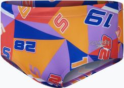 Zdjęcie Speedo Slipy Pływackie Dziecięce 13 Allover Club Training Digital Brief True Cobalt Sweet Purple Mandarin Peel - Ciechocinek