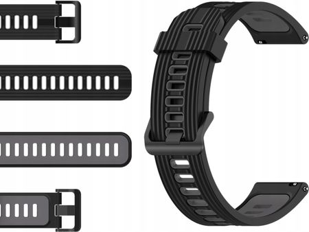 DWUKOLOROWY SILIKONOWY PASEK OPASKA 22MM DO ZEGARKÓW SAMSUNG AMAZFIT GARMIN