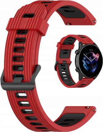 DWUKOLOROWY SILIKONOWY PASEK OPASKA 20MM DO ZEGARKÓW SAMSUNG AMAZFIT GARMIN