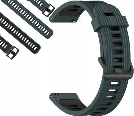 DWUKOLOROWY SILIKONOWY PASEK OPASKA 22MM DO ZEGARKÓW SAMSUNG AMAZFIT GARMIN