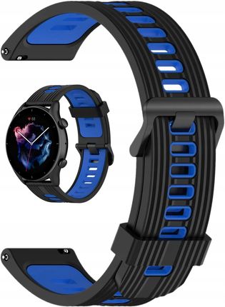 DWUKOLOROWY SILIKONOWY PASEK OPASKA 20MM DO ZEGARKÓW SAMSUNG AMAZFIT GARMIN