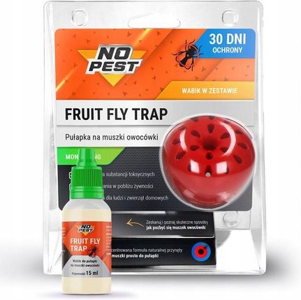 No-Pest Pułapka Na Muszki Owocówki Fruit Fly Trap No Pest + Wabik 15ml 3Szt. - zdjęcie 4