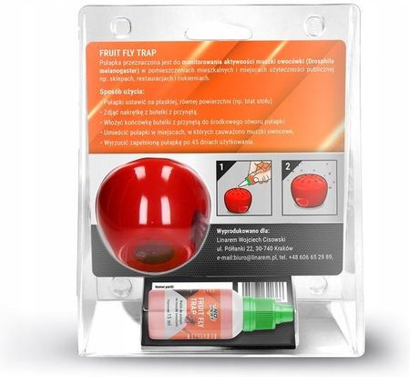 No-Pest Pułapka Na Muszki Owocówki Fruit Fly Trap No Pest + Wabik 15ml 3Szt. - zdjęcie 2