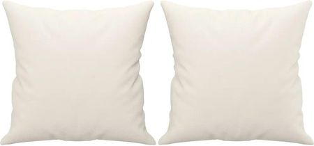 Zakito Poduszki Dekoracyjne 40X40Cm Kremowe Sztuczna Skóra 100035145151_349480