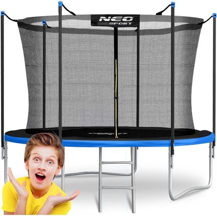 Neo-Sport Neosport Trampolina Ogrodowa 8Ft/252cm Z Siatką Wewnętrzną I Drabinką