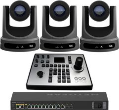 PTZOptics Move SE 30x 3 Full Bundle | Zestaw 3x Kamera PTZ Move SE 30x + Kontroler PT-JOY-G4 + Switch Netgear AV Line PoE+