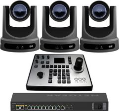 PTZOptics Move SE 12x 3 Full Bundle | Zestaw 3x Kamera PTZ Move SE 12x + Kontroler PT-JOY-G4 + Switch Netgear AV Line PoE+