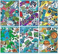 Zdjęcie Zeszyt A5/32 Linia Podwójna Dziecięce Graffiti Mix Wzorów - Płock