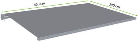Gutroof Markiza Tarasowa Classic 450x300 Szaro/Biała 5324 - zdjęcie 5