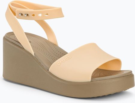 Sandały damskie Crocs Brooklyn Ankle Strap Wedge shitake | WYSYŁKA W 24H | 30 DNI NA ZWROT