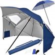 Campela Parasol Plażowy Parawan Namiot Ogrodowy 3W1 Xxl Składany Duży Odcienie Niebieskiego