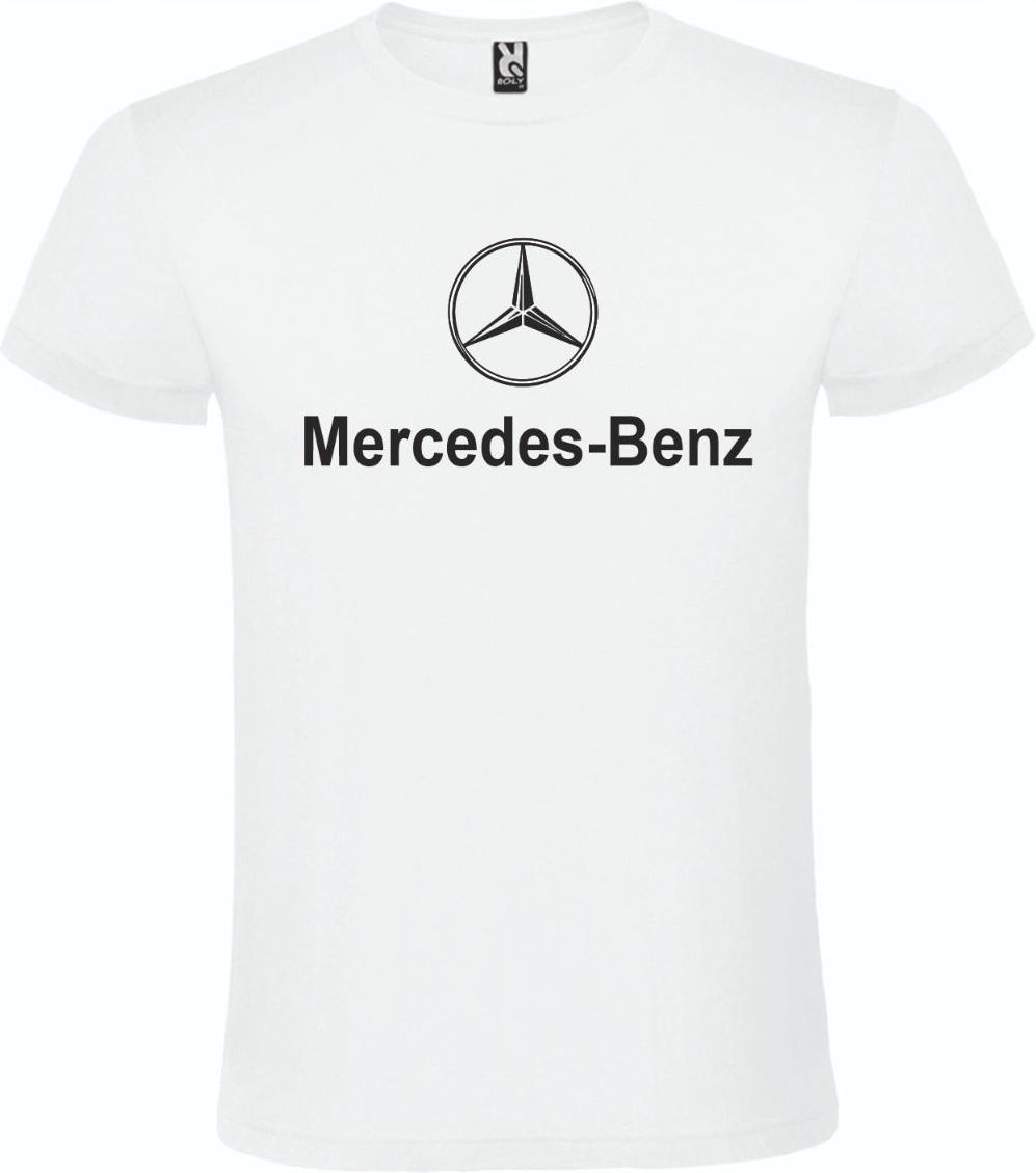 Męska koszulka T-shirt z nadrukiem Mercedes biała roz. M - Ceny i ...