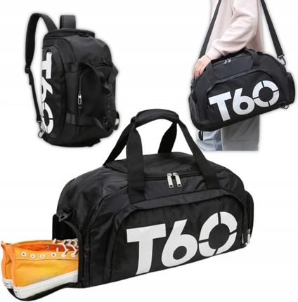 Torba Sportowa Treningowa Męska Damska Na Ramię Siłownie Basen Plecak 2W1