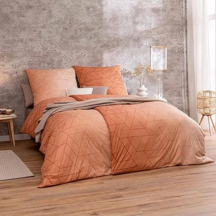 Pościel Mako Interlock Jersey 6268/370 Svea Kolor 370/Terracotta 160/200+2X70/80