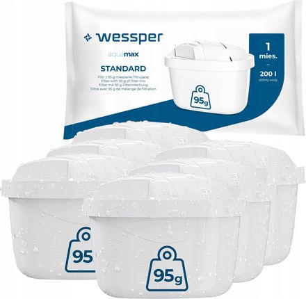 Wessper 6X Filtr Wody Aquamax Do Dzbanka Filtrującego Brita Dafi Maxtra Wes003