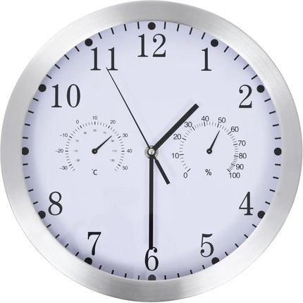 Zakito Zegar Ścienny Z Higrometrem I Termometrem Idealny Dodatek Do Twojego Wnętrza (Z50623)