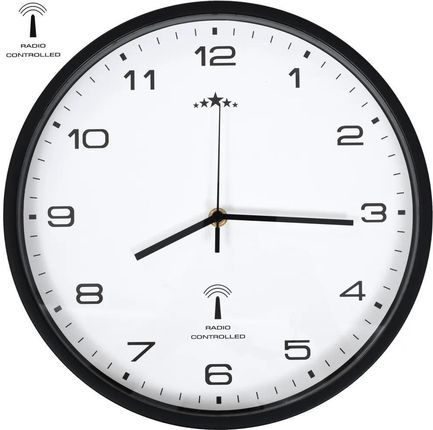 Zakito Zegar Ścienny Radiowy Z Automatyczną Zmianą Czasu Czarny 31Cm (Z50617)