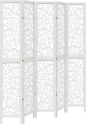 Zakito Parawan Dekoracyjny Biały 175 180X220Cm Lite Drewno (Z358744)