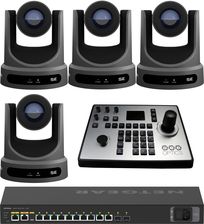 PTZOptics Move SE 30x 4 Full Bundle | Zestaw 4x Kamera PTZ + Kontroler PT-JOY-G4 + Switch Netgear AV Line PoE+