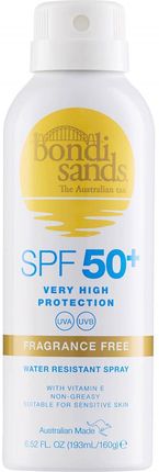 Bondi Sands SPF 50+ Fragrance Free Spray Ochronny Do Opalania 160g