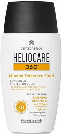 Heliocare 360° Mineral Tolerance Fluid Krem Przeciwsłoneczny Do Twarzy SPF50 50ml