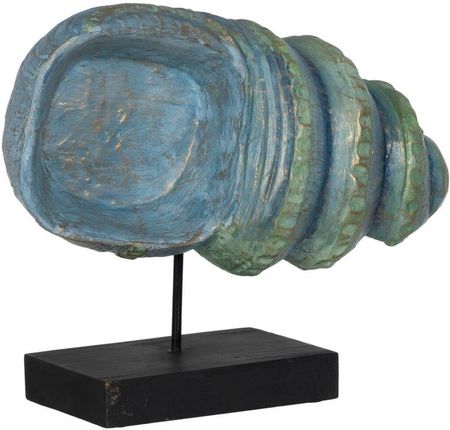 Bigbuy Home Figurka Dekoracyjna Niebieski Brązowy Kolor Zielony Ślimak Morski Przodoskrzelny 38X20X33 Cm 1235616