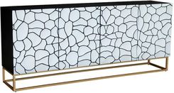 Zdjęcie Invicta Interior Komoda Vulcano Mozaika 177X38 Cm Mango Czarno Biała 12137 - Bieruń