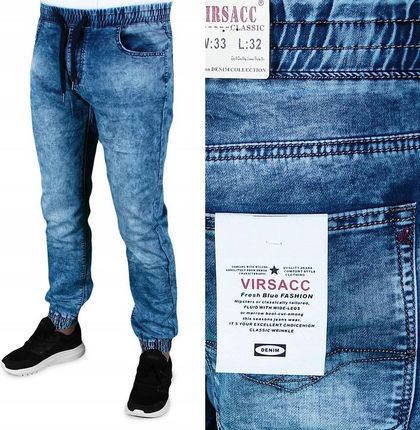 SPODNIE MĘSKIE JOGGER JEANS W35 ROZMIAR XL