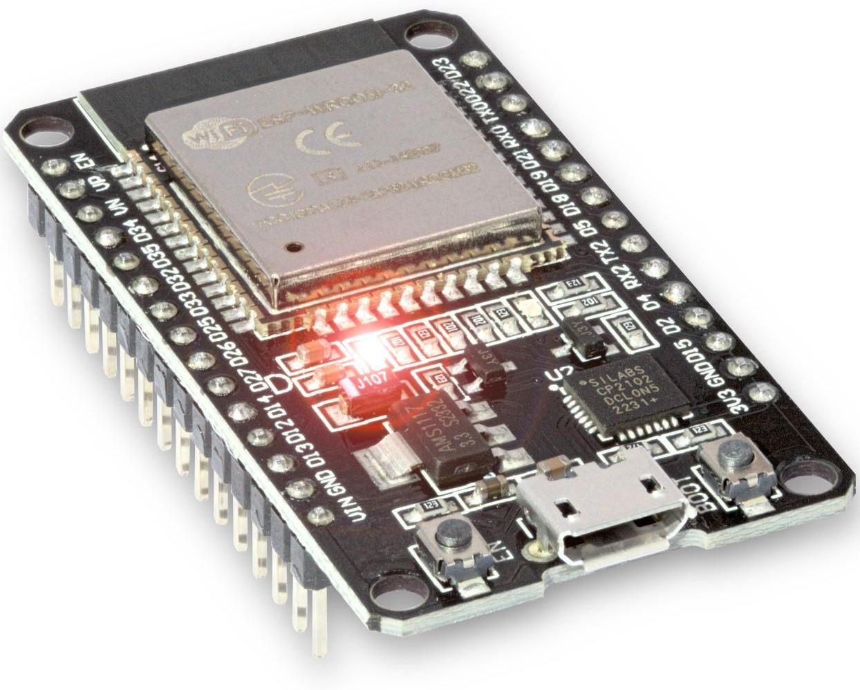 Pinami Mikrokontroler IOT-1 ESP-WROOM-32 CP2102 z wlutowanymi pinami - Opinie ...