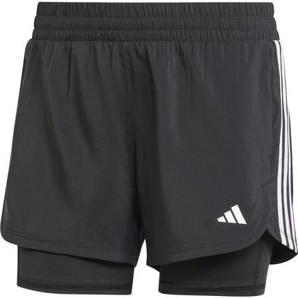 Szorty treningowe damskie adidas 2-IN-1 PACER czarne JJ3116