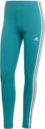 Adidas Legginsy damskie adidas Essentials 3-Stripes High-Waisted Single niebieskie IL3378