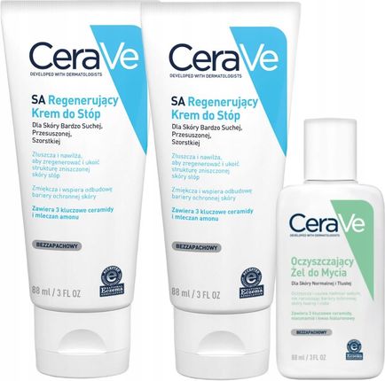 CeraVe Sa Krem do Stóp Regenerujący Skóra Bardzo Sucha 88ml x2