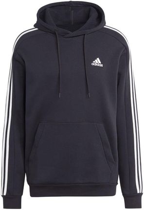 Adidas Bluza męska adidas Essentials Fleece 3-Stripes Hoodie czarna IB4028