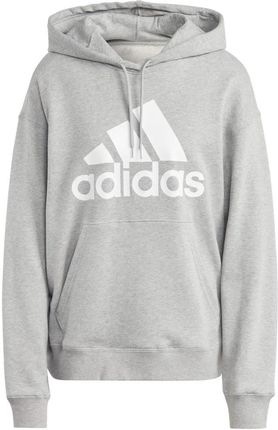 Adidas Bluza damska adidas Essentials Big Logo Oversized French Terry Hoodie szara IC9865