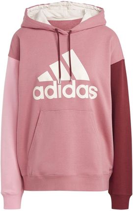 Adidas Bluza damska adidas Essentials Big Logo Oversized French Terry Hoodie różowa IC9869