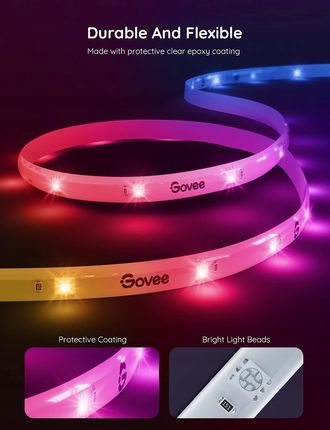 System domotyki Govee Taśmy LED z powłoką ochronną RGBIC 2 x