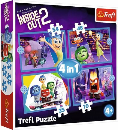 Trefl Puzzle 4w1 W głowie się nie mieści 2, Emocje rządzą 34652