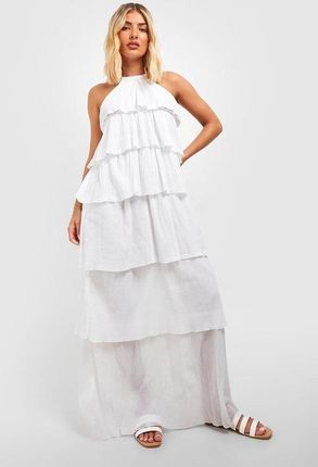 BOOHOO MAXI SUKIENKA FALBAN WIĄZANIE BOHO Z1T NG2__L