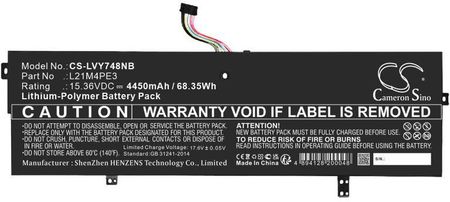 Cameron Sino Lenovo Yoga 7 14ARB7 82QF002RIN/L21M4PE3 4450mAh 68.35Wh Li-Polymer 15.36V (CSLVY748NB)