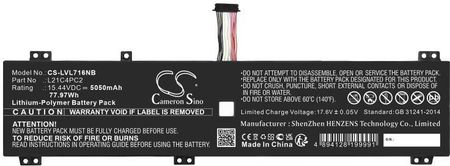 Cameron Sino Lenovo Legion 7 16IAX7 82TD0099M/L21C4PC2 5050mAh 77.97Wh Li-Ion 15.44V (CSLVL716NB)