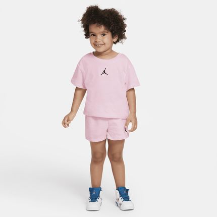 Zestaw T-shirt i spodenki dla niemowląt (12–24 M) Jordan - Różowy