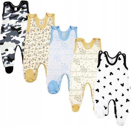 ŚPIOCHY Śpioszki ROZPINANE 5 PAK CH 68 KLEKLE