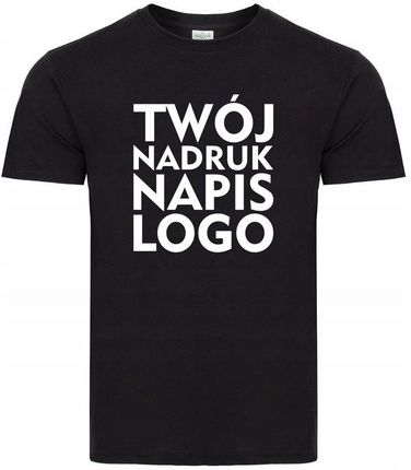 T-shirt Koszulka podkoszulek z własnym nadrukiem napisem logo grafiką tekst