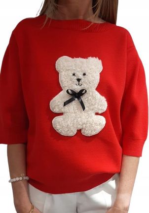 COCOMORE Sweter MIŚ Bear Czerwony Nowość