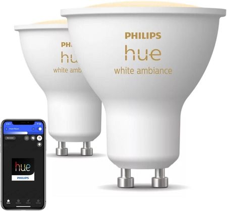 PHILIPS HUE White ambiance GU10 4,2W 2szt. (929003666702)