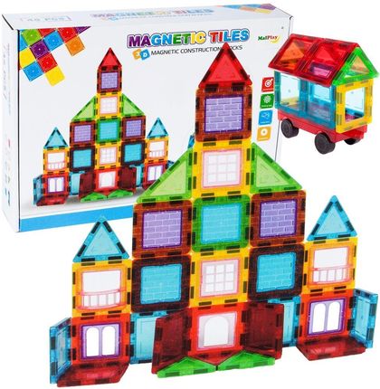 Magnetic Zestaw Duże Klocki Magnetyczne Konstrukcyjne 3D Panele Tiles 45