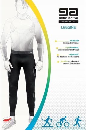 Leginsy LEGGINGS MEN THERMOACTIV BLANC Kolor(black-grey) Rozmiar(XXL)