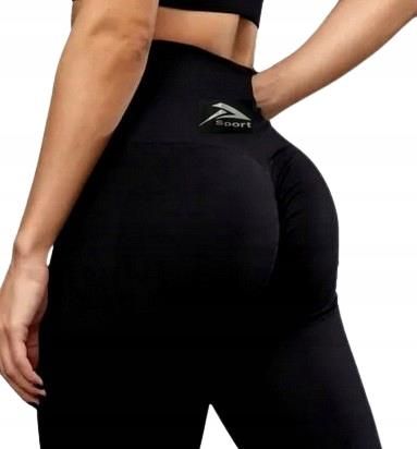 LEGGINSY Getry Fitness KRYJĄCE MODELUJĄCE joga M/L